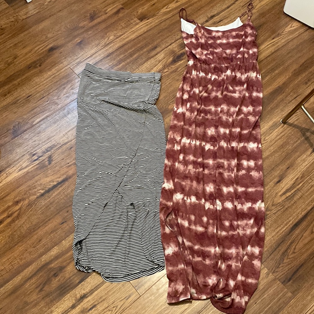 Maxi dress and wrap skirt